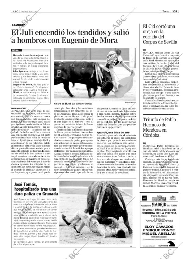 ABC MADRID 31-05-2002 página 109