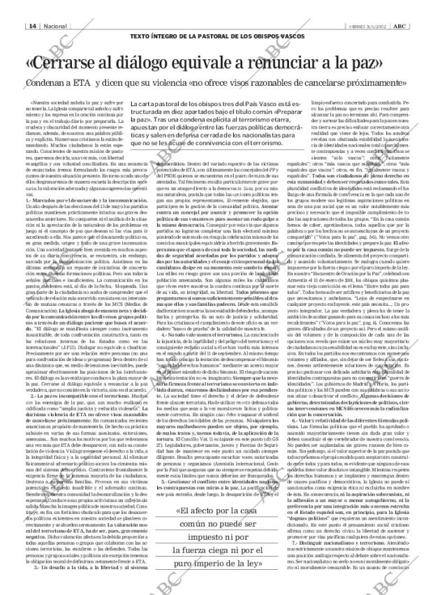 ABC MADRID 31-05-2002 página 14