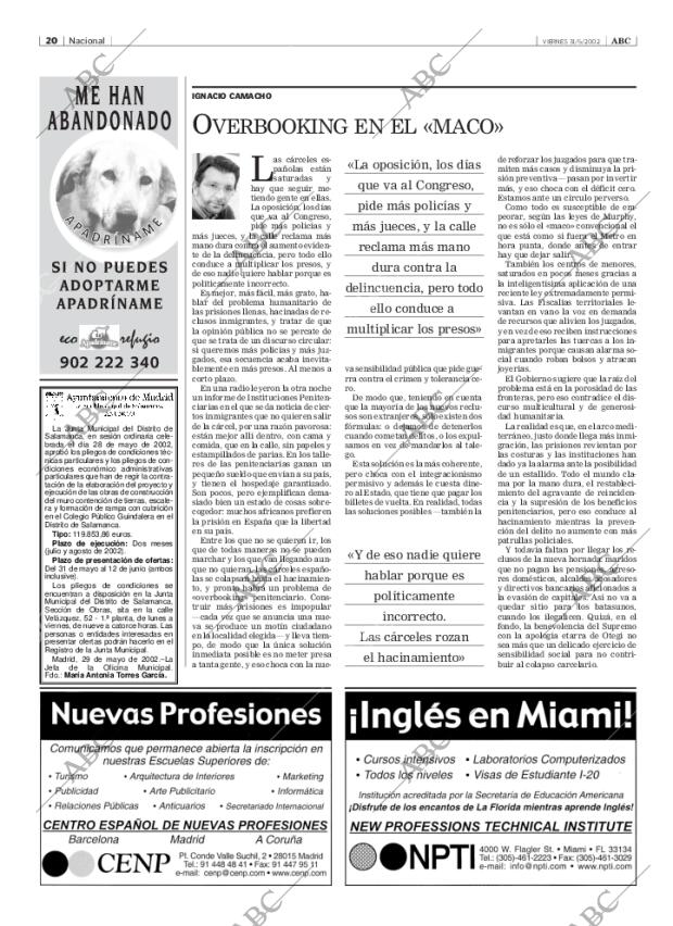 ABC MADRID 31-05-2002 página 20