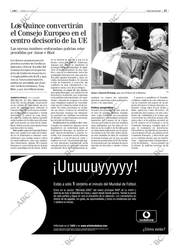 ABC MADRID 31-05-2002 página 27