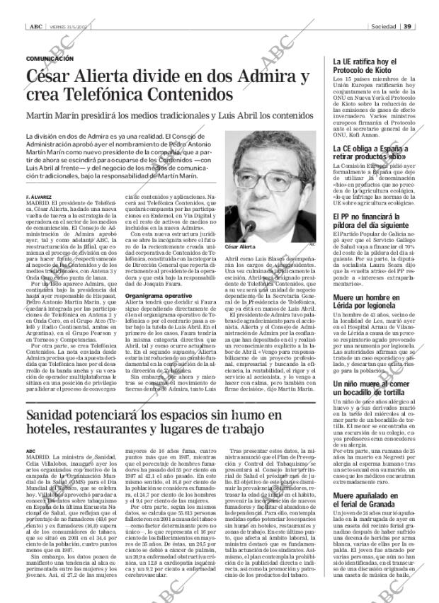 ABC MADRID 31-05-2002 página 39