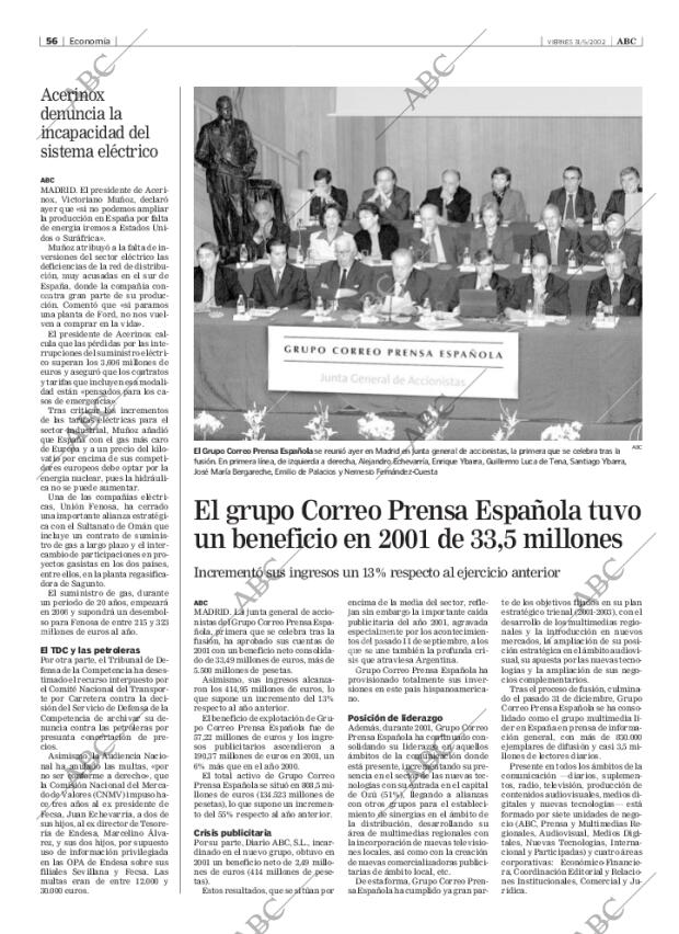 ABC MADRID 31-05-2002 página 56