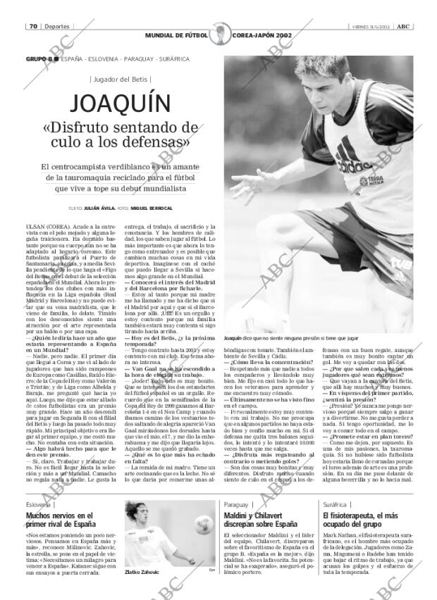 ABC MADRID 31-05-2002 página 70