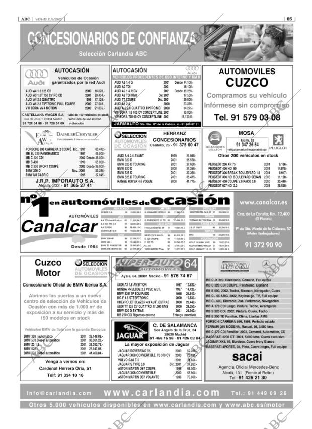 ABC MADRID 31-05-2002 página 85