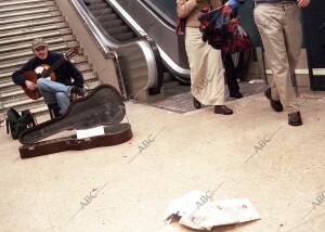 Musico en el Metro