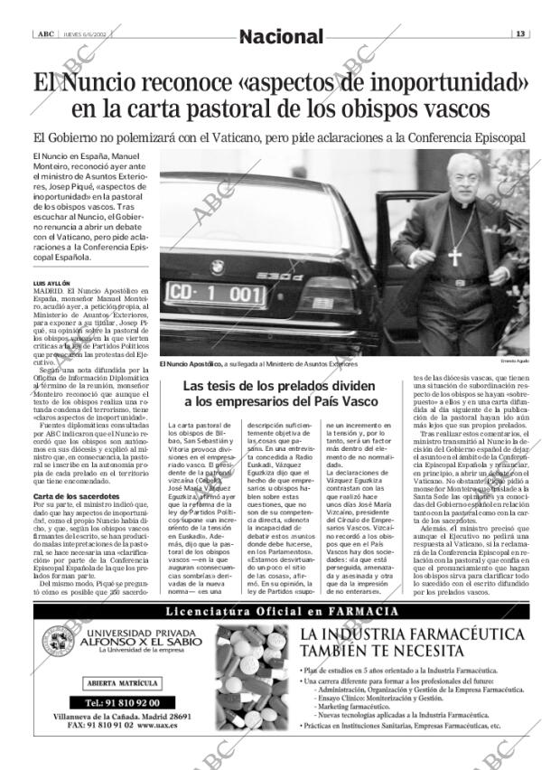 ABC MADRID 06-06-2002 página 13