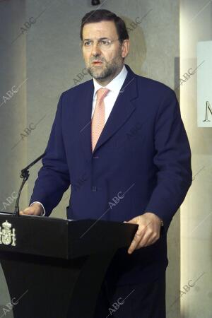 El vicepresidente primero Mariano Rajoy Ofrece una rueda de prensa con motivo de...