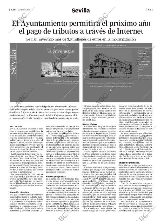 ABC SEVILLA 17-06-2002 página 45