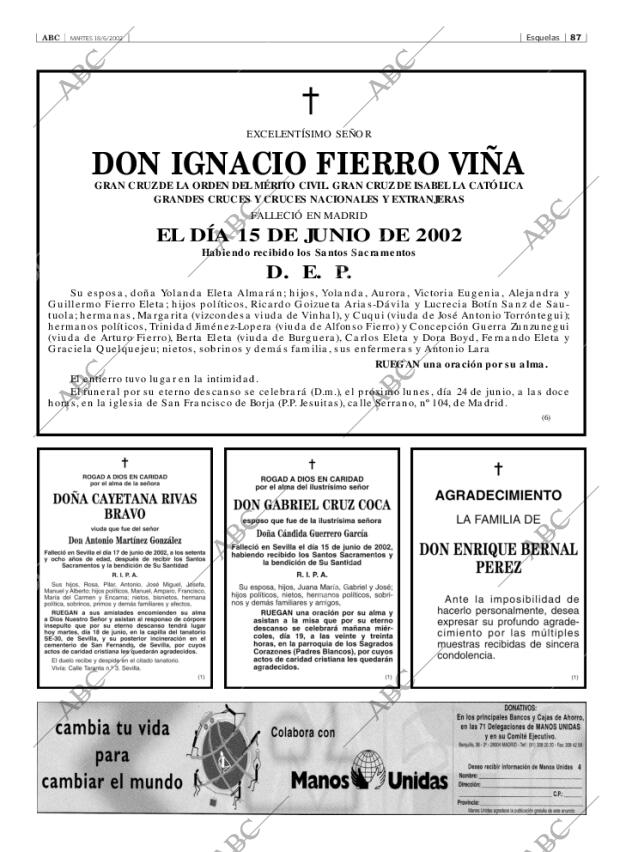 ABC SEVILLA 18-06-2002 página 87