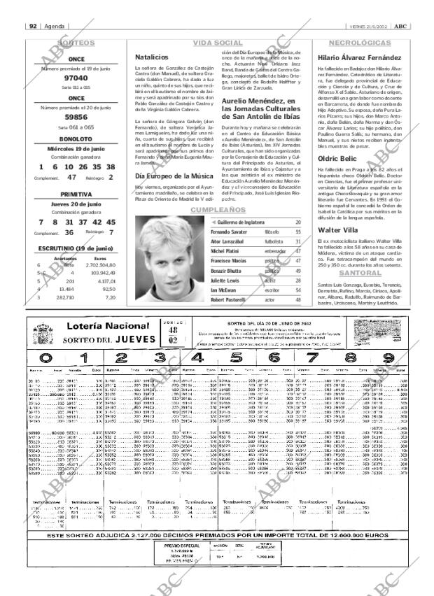 ABC MADRID 21-06-2002 página 92