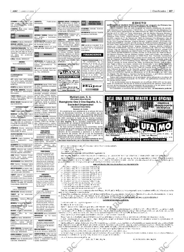 ABC SEVILLA 01-07-2002 página 87