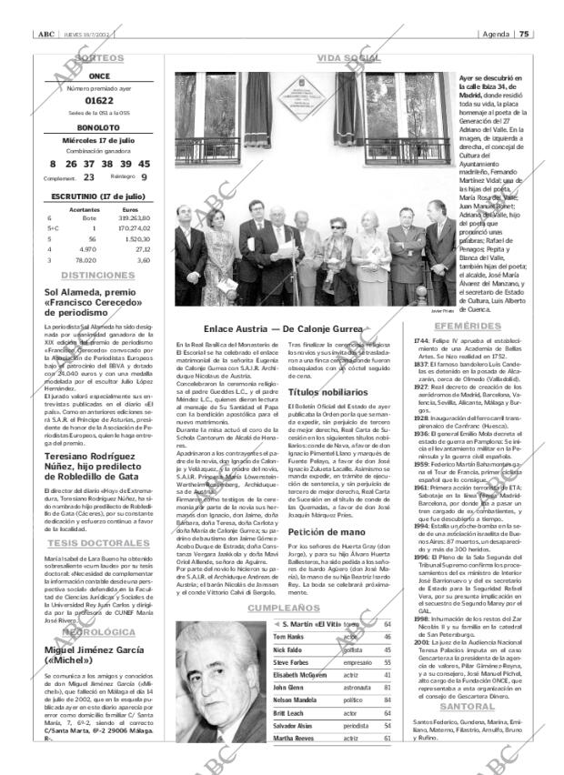 ABC MADRID 18-07-2002 página 75