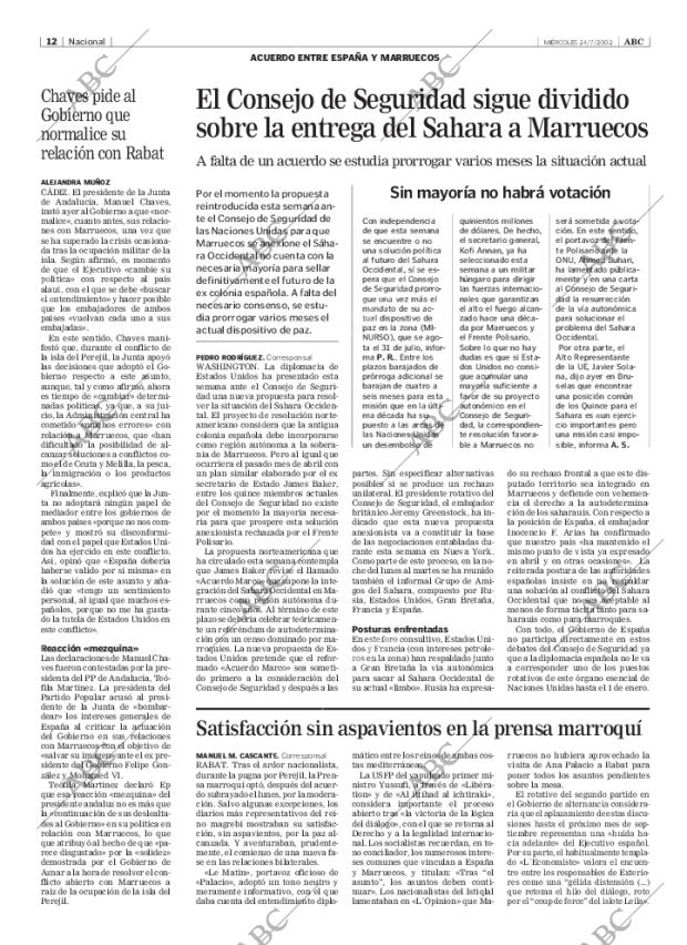 ABC MADRID 24-07-2002 página 12