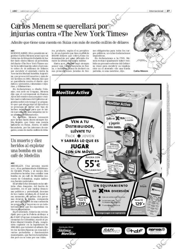 ABC MADRID 24-07-2002 página 27