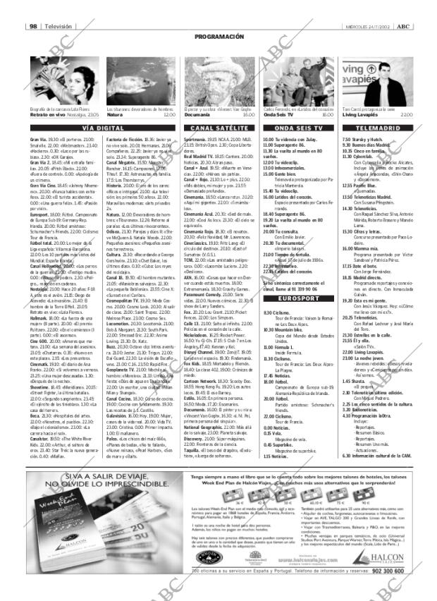 ABC MADRID 24-07-2002 página 98