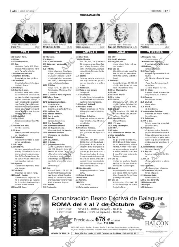 ABC SEVILLA 29-07-2002 página 87