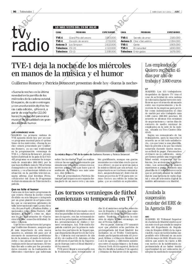 ABC MADRID 31-07-2002 página 96