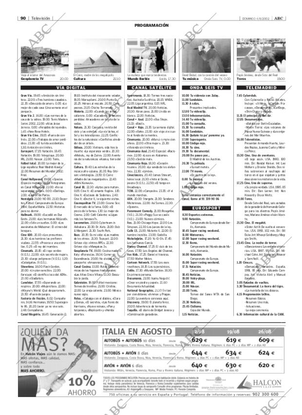 ABC MADRID 04-08-2002 página 90