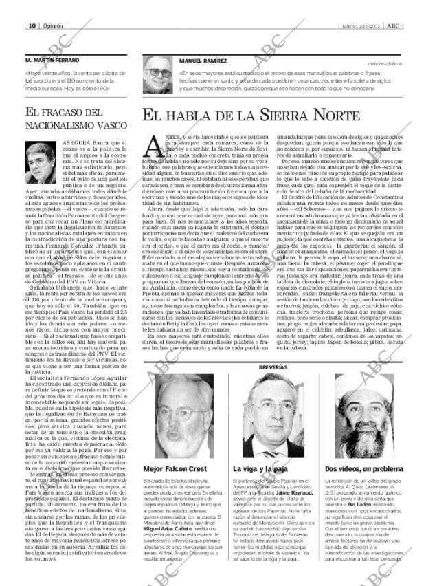 ABC SEVILLA 20-08-2002 página 10