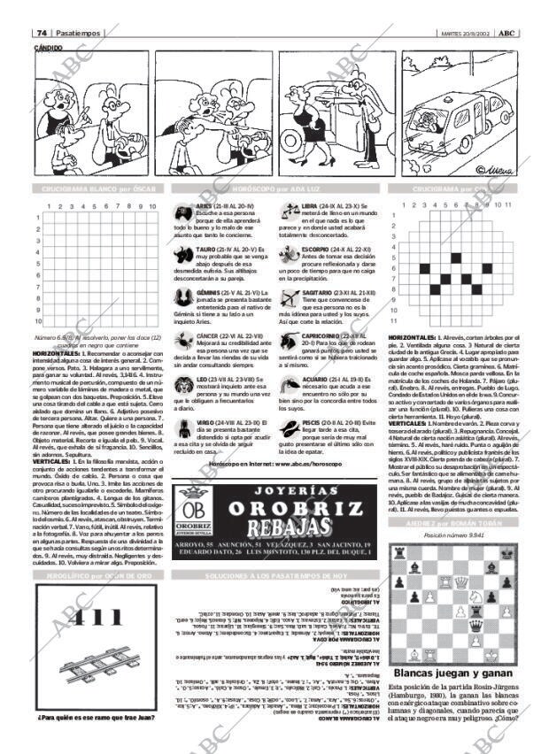 ABC SEVILLA 20-08-2002 página 74