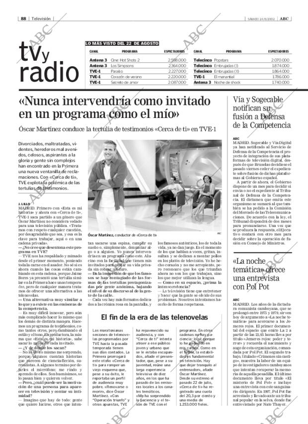 ABC MADRID 24-08-2002 página 88