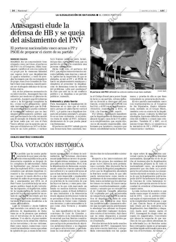 ABC MADRID 27-08-2002 página 14