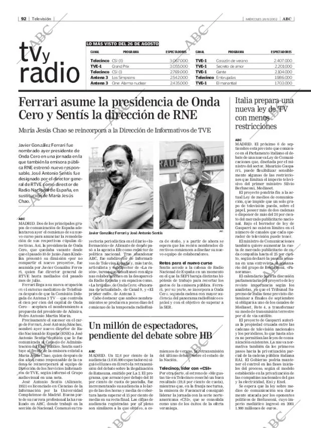 ABC MADRID 28-08-2002 página 92
