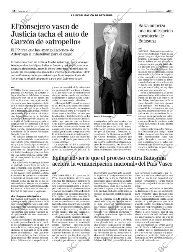 ABC MADRID 29-08-2002 página 14