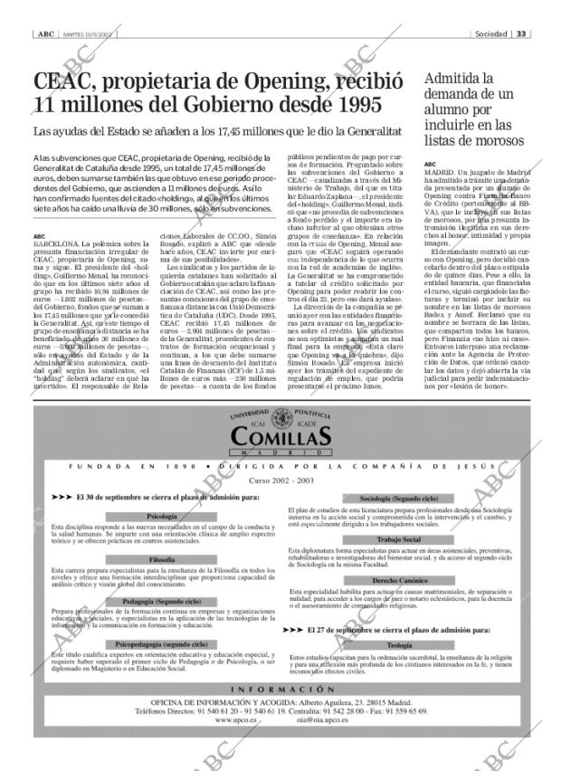 ABC MADRID 10-09-2002 página 33