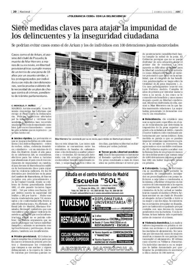 ABC MADRID 15-09-2002 página 20