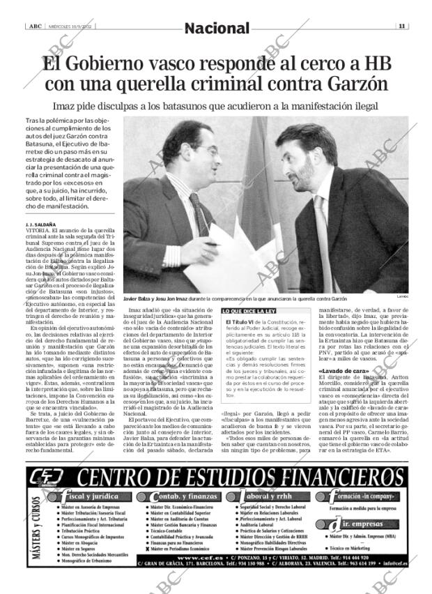 ABC MADRID 18-09-2002 página 11