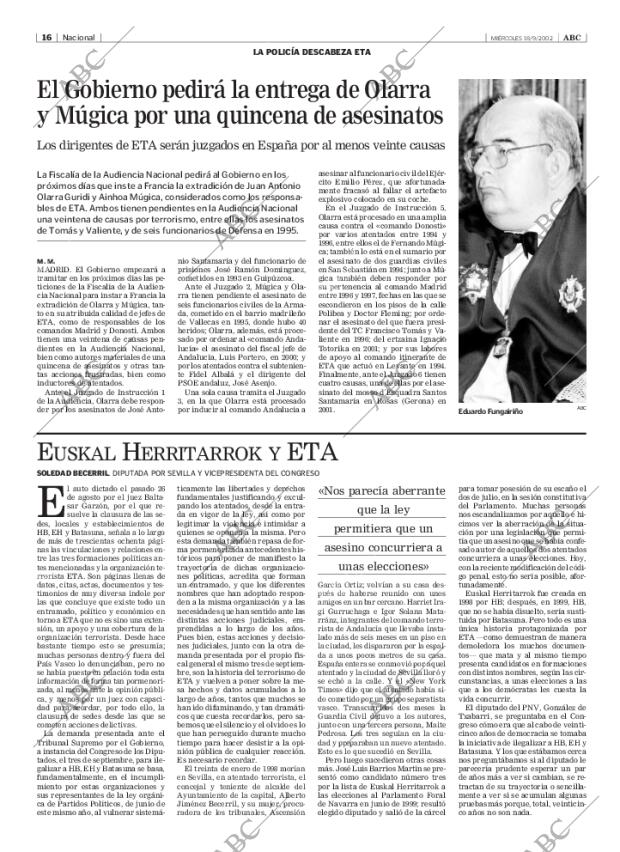 ABC MADRID 18-09-2002 página 16
