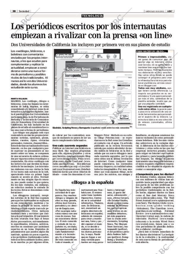 ABC MADRID 18-09-2002 página 38
