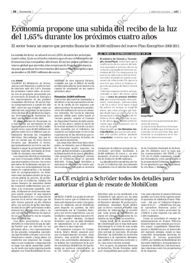ABC MADRID 18-09-2002 página 58