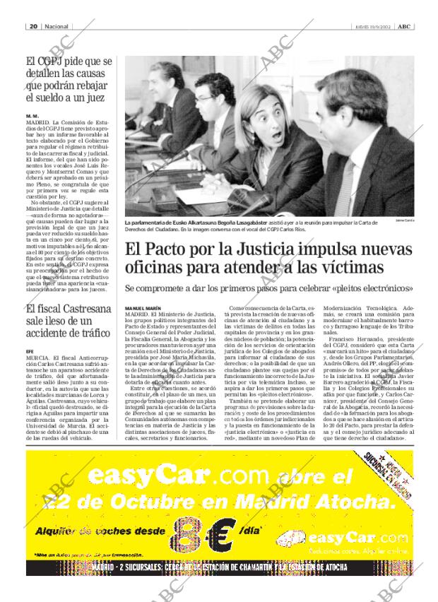 ABC MADRID 19-09-2002 página 20