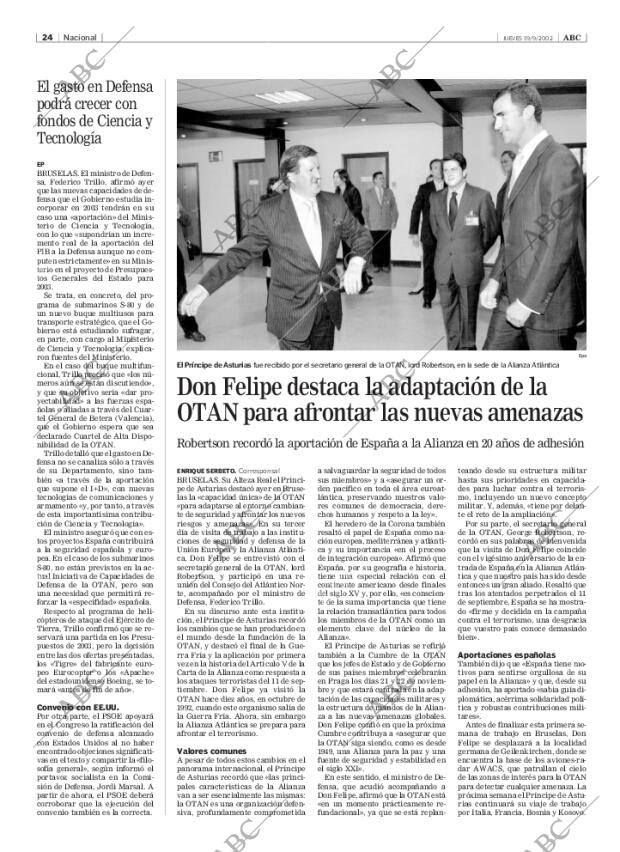 ABC MADRID 19-09-2002 página 24