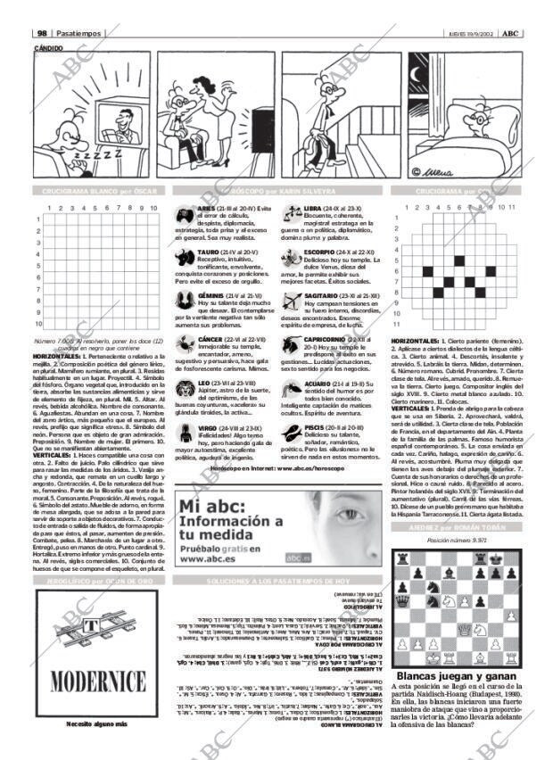 ABC MADRID 19-09-2002 página 98