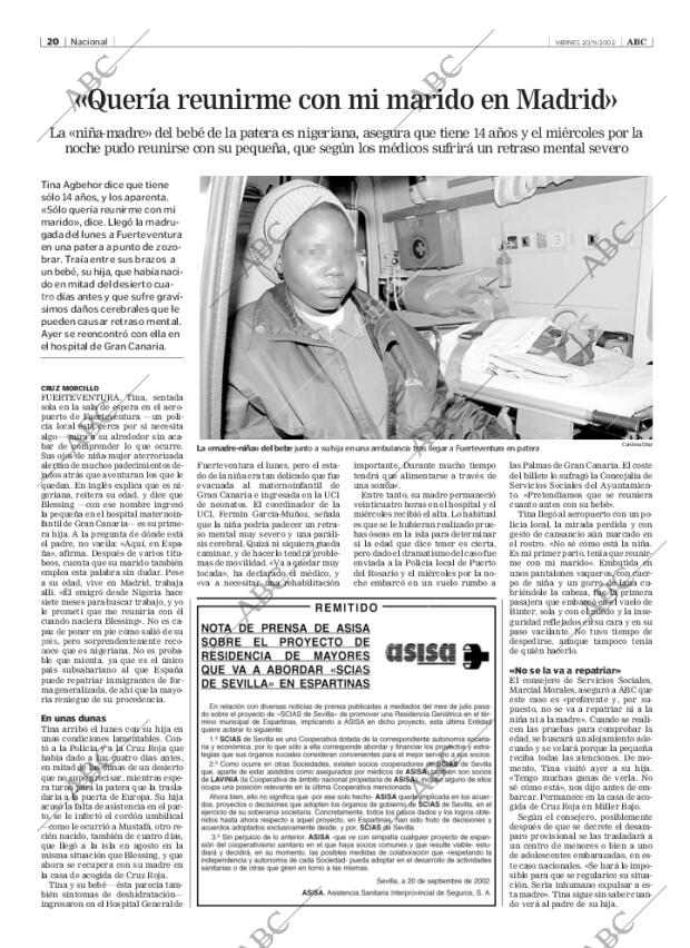 ABC SEVILLA 20-09-2002 página 20