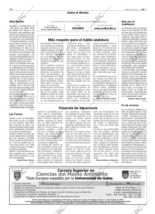 ABC SEVILLA 20-09-2002 página 8