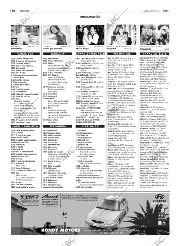 ABC SEVILLA 20-09-2002 página 98