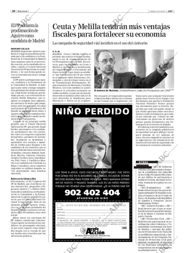 ABC SEVILLA 21-09-2002 página 20