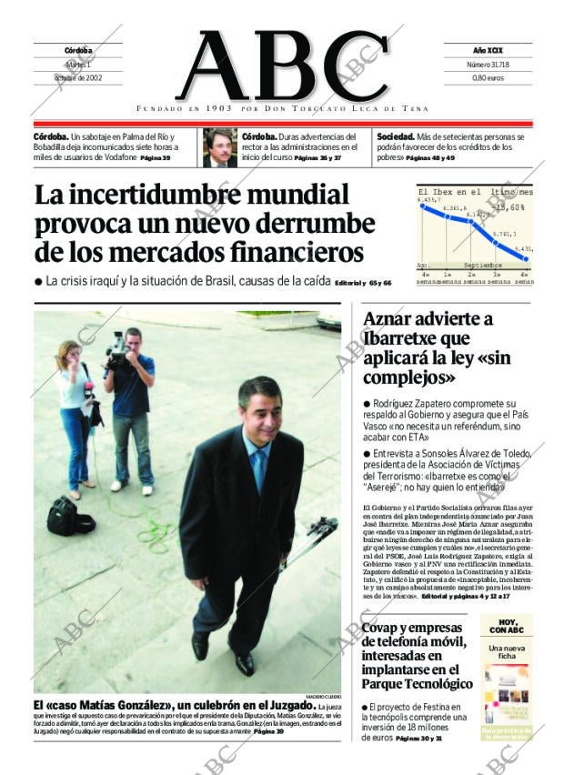 ABC CORDOBA 01-10-2002 página 1