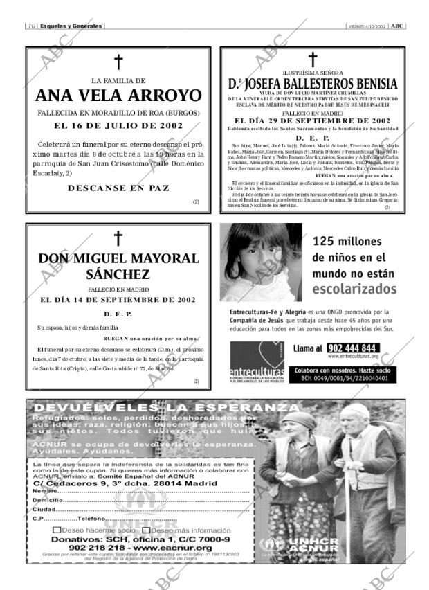 ABC MADRID 04-10-2002 página 76