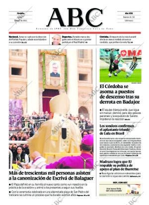 ABC CORDOBA 07-10-2002 página 1