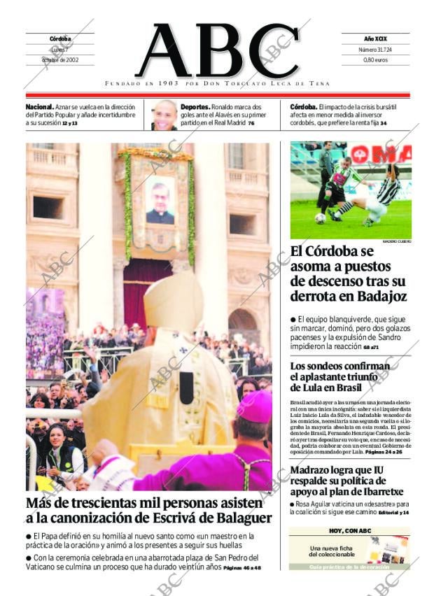 ABC CORDOBA 07-10-2002 página 1