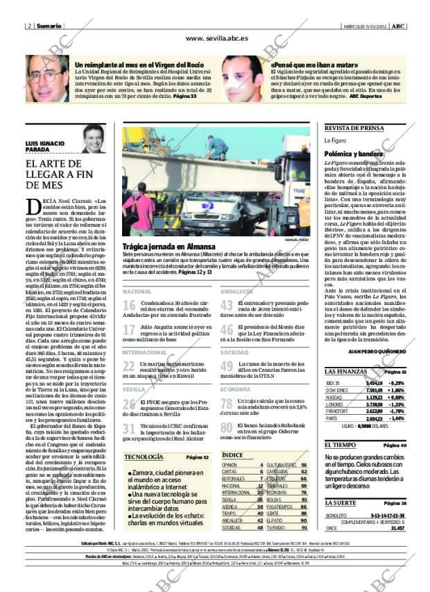 ABC SEVILLA 09-10-2002 página 2