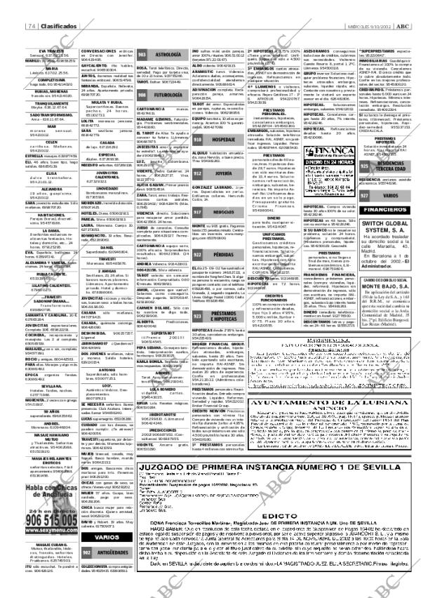 ABC SEVILLA 09-10-2002 página 74