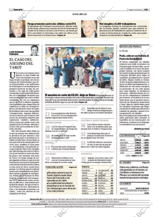 ABC MADRID 10-10-2002 página 2
