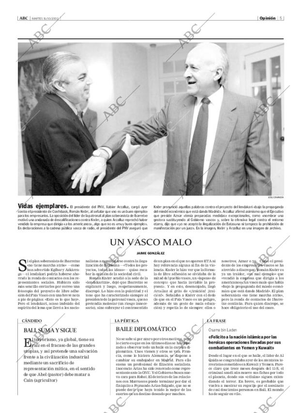 ABC MADRID 15-10-2002 página 5