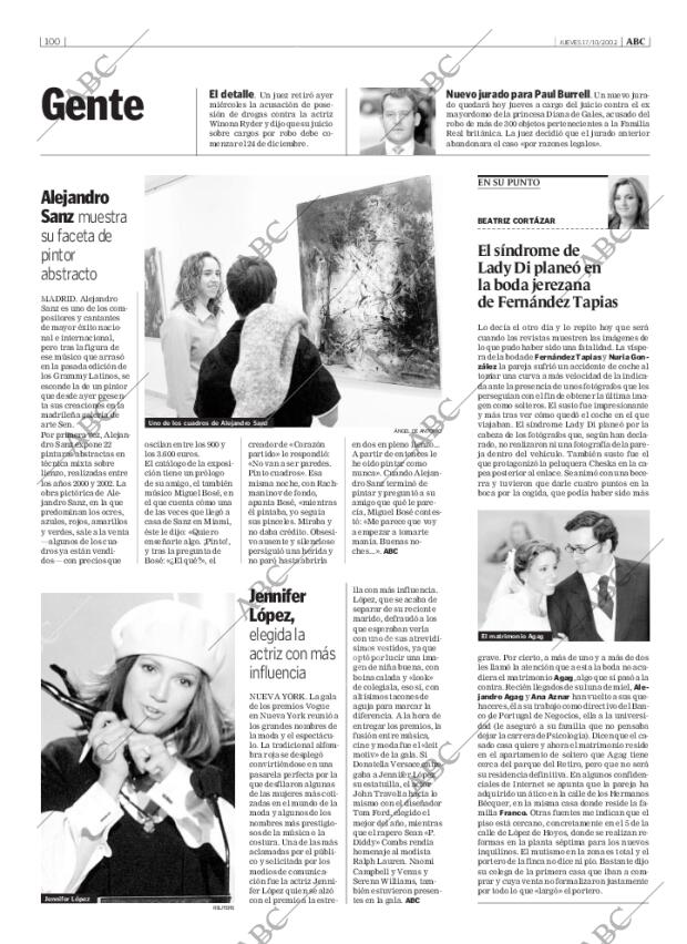ABC MADRID 17-10-2002 página 100